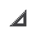 Triangular rule icon vector