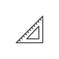 Triangular rule line icon