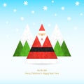 Triangular santa claus christmas celebration