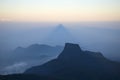 The triangular shadow of Adam's peak in the early morning