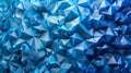 Triangular shapes in shades of cobalt and cyan mimicking the edginess and unpredictability of waves. Royalty Free Stock Photo