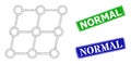 Distress Normal Badges and Triangular Mesh Shifted Grid Nodes Icon