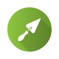 Triangular shovel flat design long shadow glyph icon