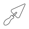 Triangular shovel linear icon