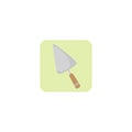 Triangular shovel for repair, concrete, icon. Vector illustration. EPS 10 Royalty Free Stock Photo