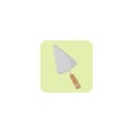 Triangular shovel for repair, concrete, icon. Vector illustration. EPS 10