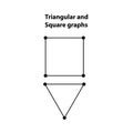 Triangular and square graph. Scared Geometry Vector Design Elements. Royalty Free Stock Photo