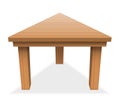 Triangular Table Wooden Tabletop