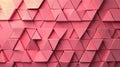 A triangular wall is formed by arranging pink tiles, set against a semigloss, futuristic background composed of 3D blocks, as seen Royalty Free Stock Photo