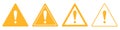 Triangular warning symbols with Exclamation mark