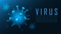 Triangulate shape of Virus cell Royalty Free Stock Photo