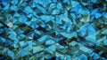 Triangulated multilayered blue glass construction abstract 3D re