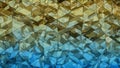 Triangulated multilayered glass construction abstract 3D rendering