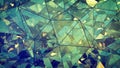 Triangulated polygonal futuristic glass surface abstract 3D rend