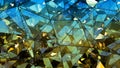 Triangulated polygonal futuristic glass surface abstract 3D rend
