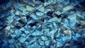 Triangulated polygonal futuristic glass surface abstract 3D rendering