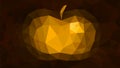 Triangulation background abstract apple gold Royalty Free Stock Photo