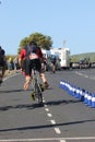 triathlete on bike