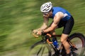 Triathlete in cycling Royalty Free Stock Photo