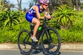 Triathlon Champs Athletes Woman Cycling Road Action