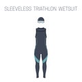 Triathlon men`s sleeveless wetsuit
