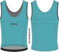 Triathlon Running Vest Mockup illustration Vector Royalty Free Stock Photo