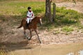 Triathlon in Russia, horseback jumping