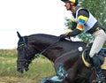 Triathlon in Russia, horseback jumping