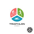 Triathlon sport logo