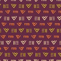 Tribal african, aztec ornament seamless pattern