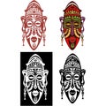 Tribal African Masks Vector illustration