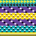 Tribal african seamless vector pattern with geometric shapes, Kente nwentoma style inspired vector design Royalty Free Stock Photo