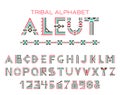 Tribal Aleut alphabet Royalty Free Stock Photo