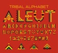 Tribal Aleut alphabet Royalty Free Stock Photo