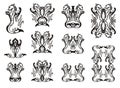 Tribal animal symbols Royalty Free Stock Photo