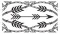 Tribal Arrows Intertwined Geometric Pattern, vector design Generative AI Royalty Free Stock Photo