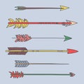 Tribal Arrows Set Direction Illustration