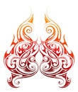 Tribal art fire swirls Royalty Free Stock Photo