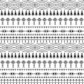 Abstract tribal pattern, repeated ethnic elements, Royalty Free Stock Photo