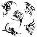 Tribal tattoo set vector