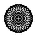 Tribal aztec geometric pattern or print in circle. Royalty Free Stock Photo