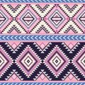 Tribal aztec geometric seamless pattern