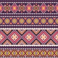 Tribal aztec geometric seamless pattern