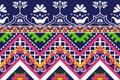 Tribal Bali motif ethnic colourful Morocco motif seamless pattern nature traditional background vector