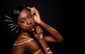 Tribal beauty woman with makeup