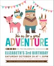 Tribal birthday invitation card