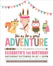 Tribal birthday invitation card