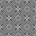 Tribal black and white elegant greek style vector seamless pattern. Ornamental geometric ethnic background. Monochrome Royalty Free Stock Photo