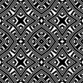 Tribal black and white elegant greek style vector seamless pattern. Ornamental geometric ethnic background. Monochrome abstract Royalty Free Stock Photo