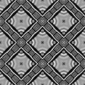 Tribal black and white elegant greek style vector seamless pattern. Ornamental geometric ethnic background. Monochrome abstract Royalty Free Stock Photo